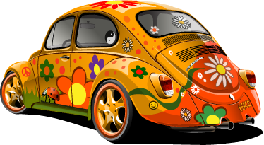 Voiture fleurie