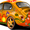 Voiture fleurie